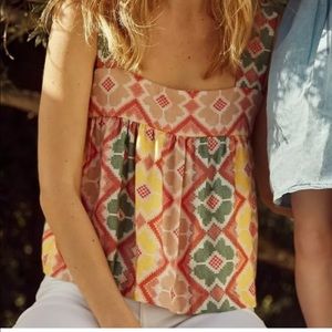 Anthropologie Maeve New Sleeveless Top Button Back